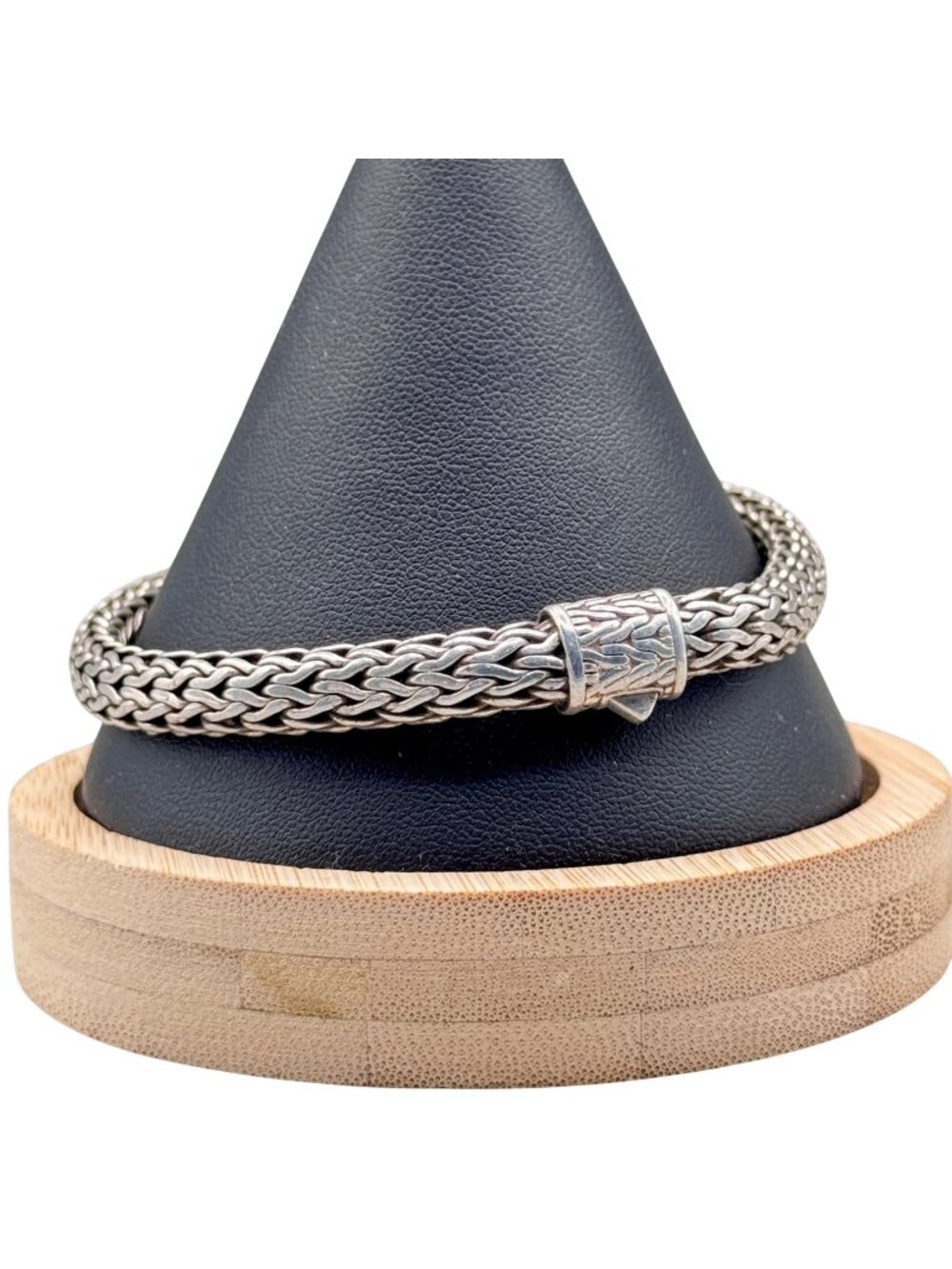 John Hardy Sterling Silver Classic Woven Bracelet 8.5" 7mm 44g